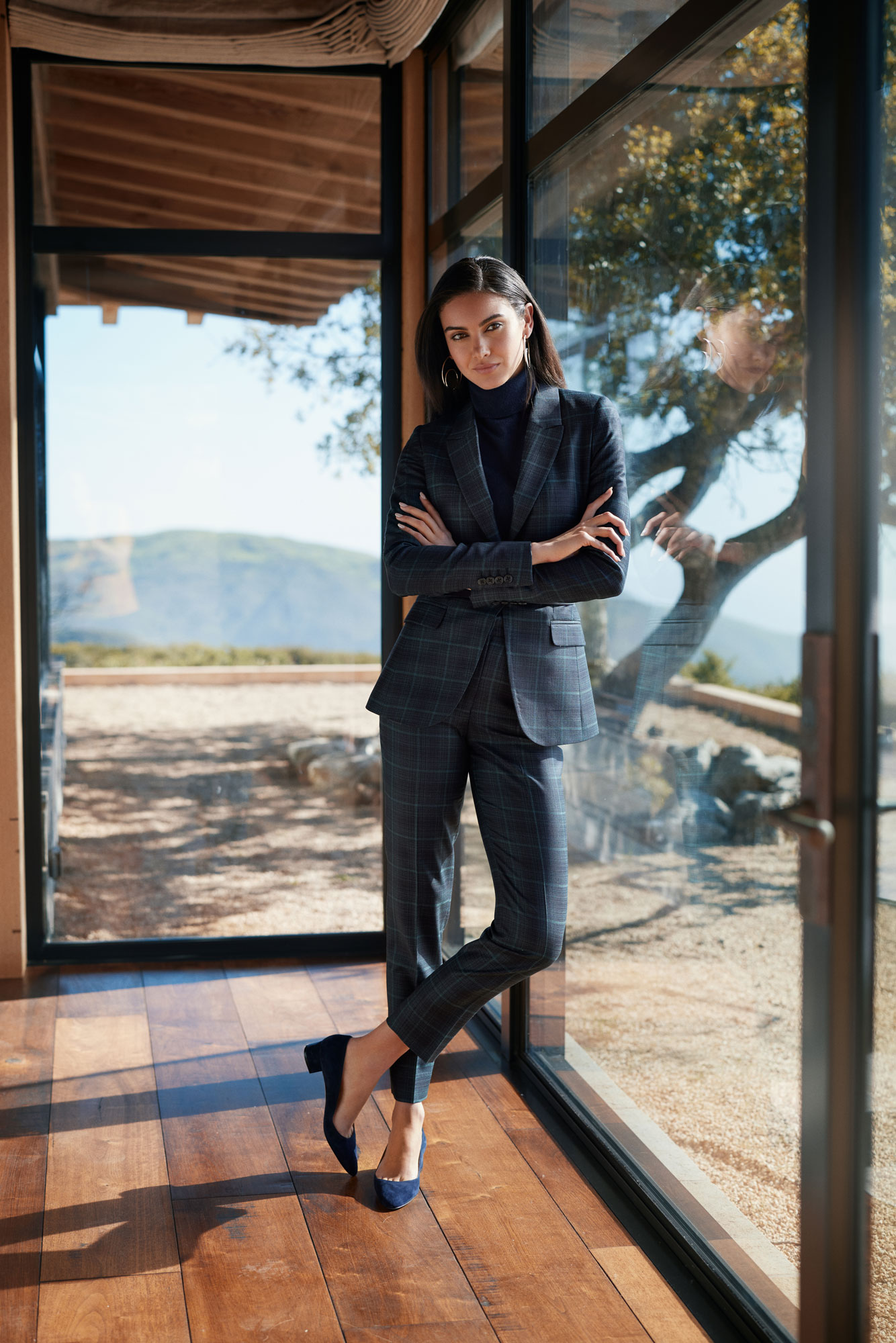 Green Windowpane Suit