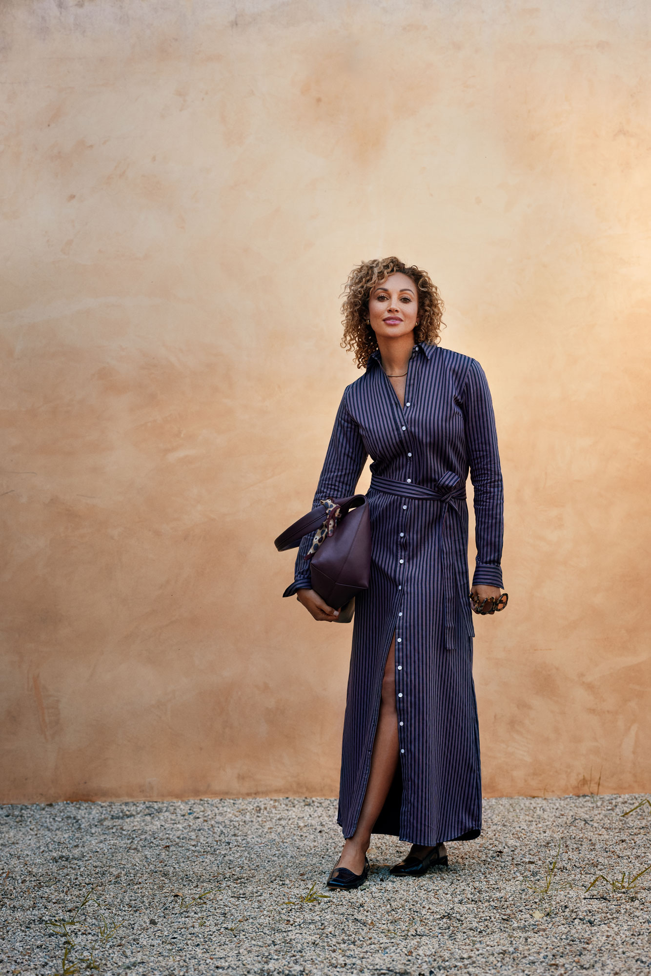 Navy Multi Stripe Dress