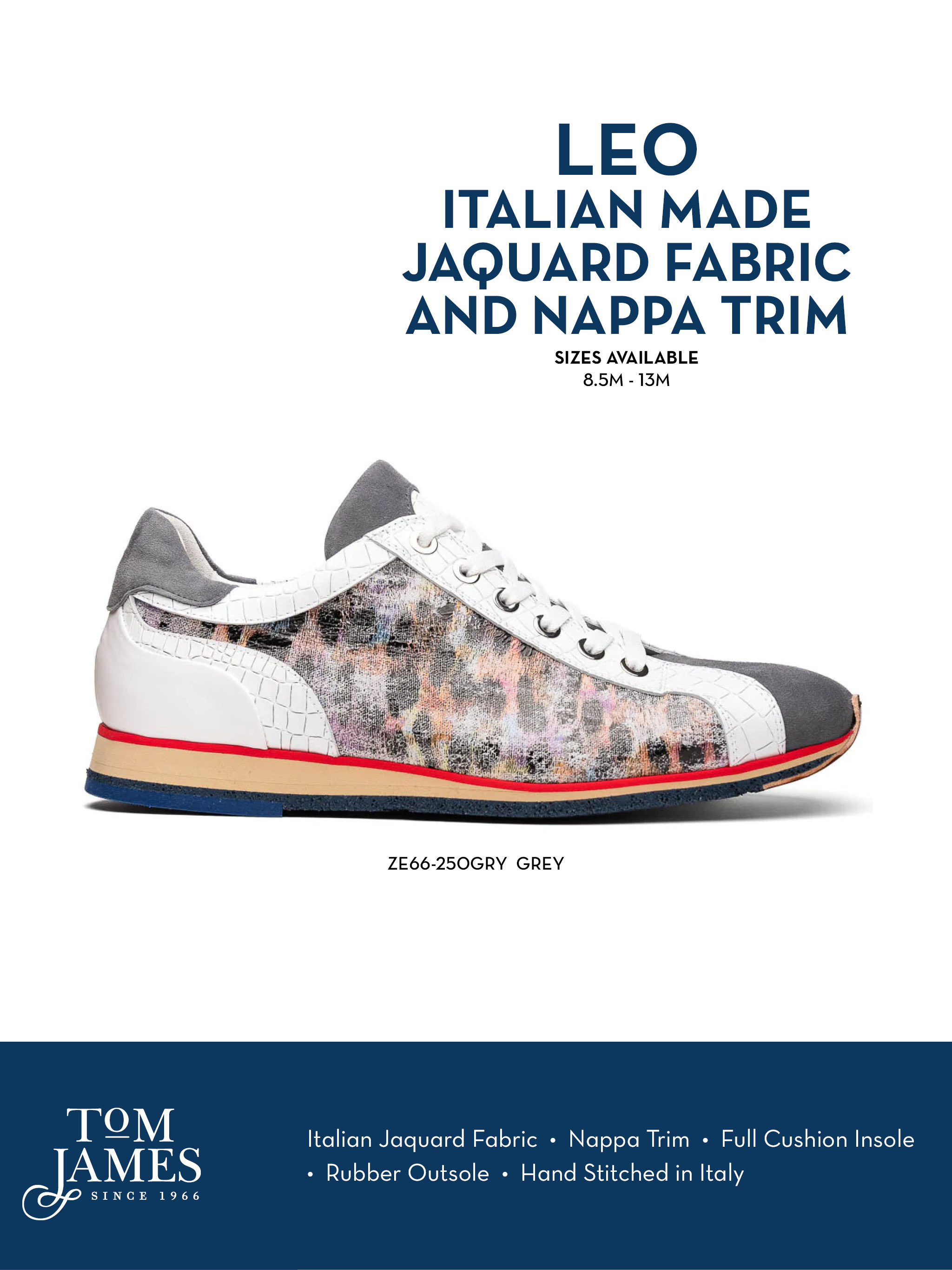 Leo Sueded Italian Goatskin Sneakers