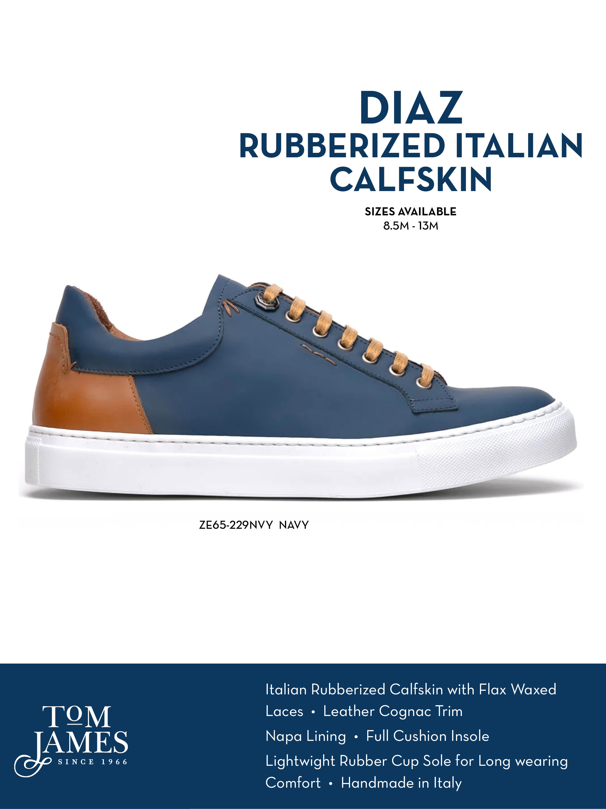 Diaz Rubberized Calfskin Sneaker