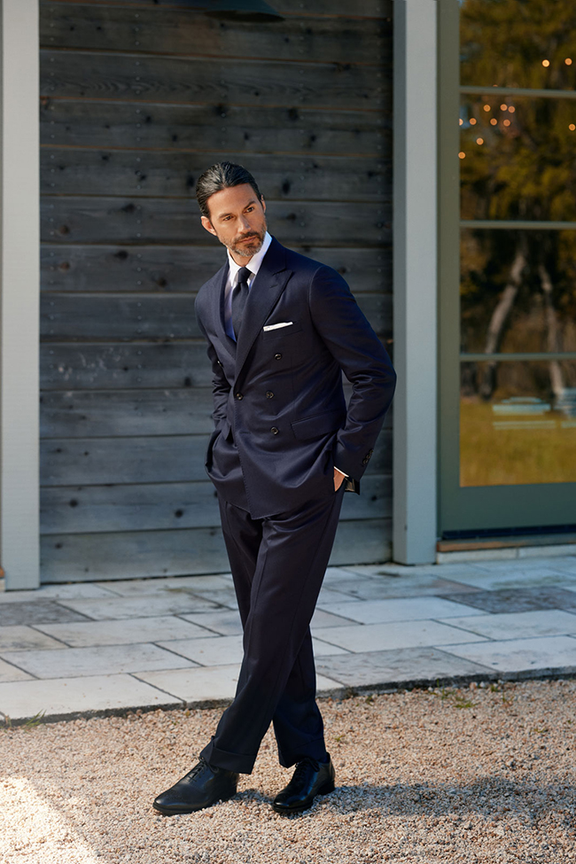 Navy Flannel Suit