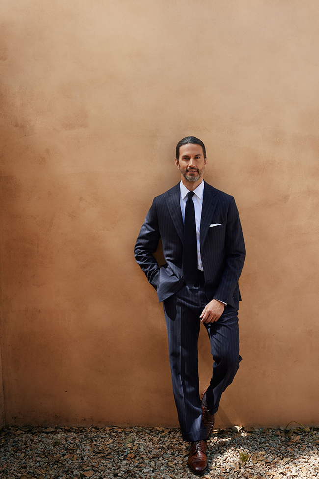 Pinstripe Navy Suit