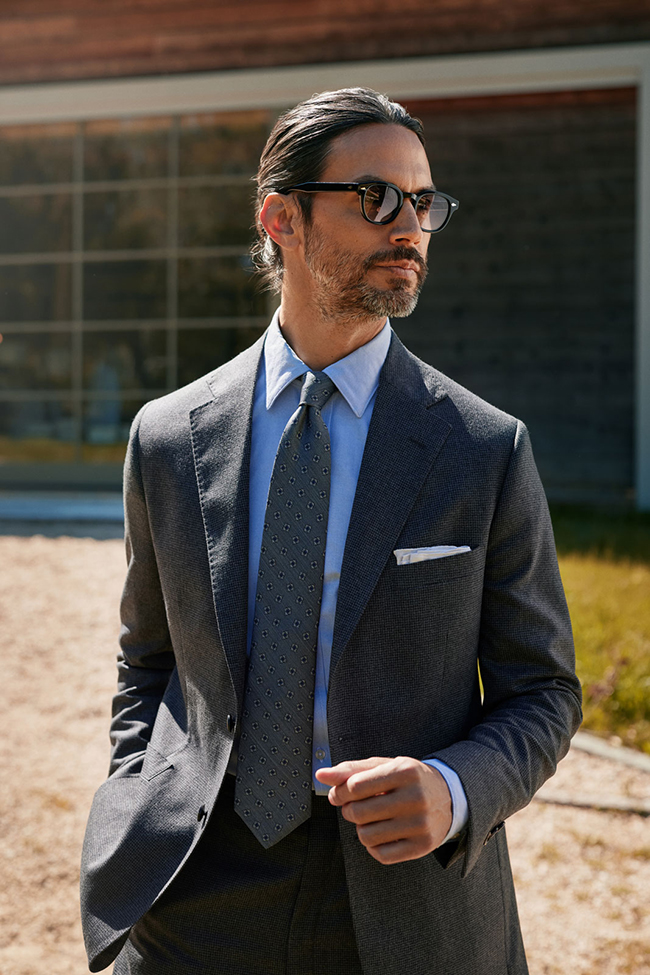 Mid Gray Houndstooth Suit