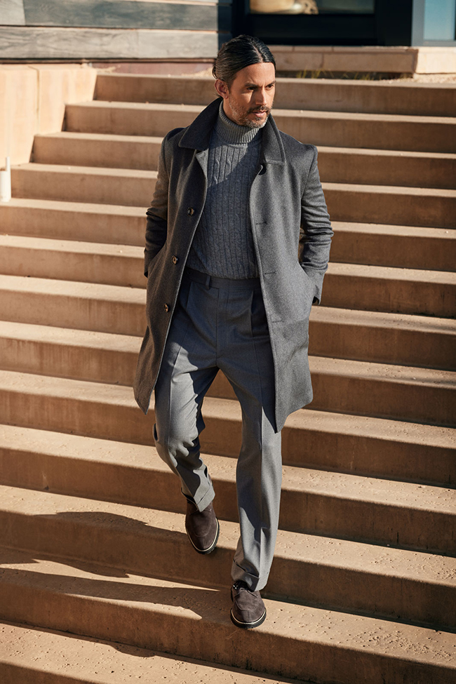 Charcoal Cashmere Topcoat