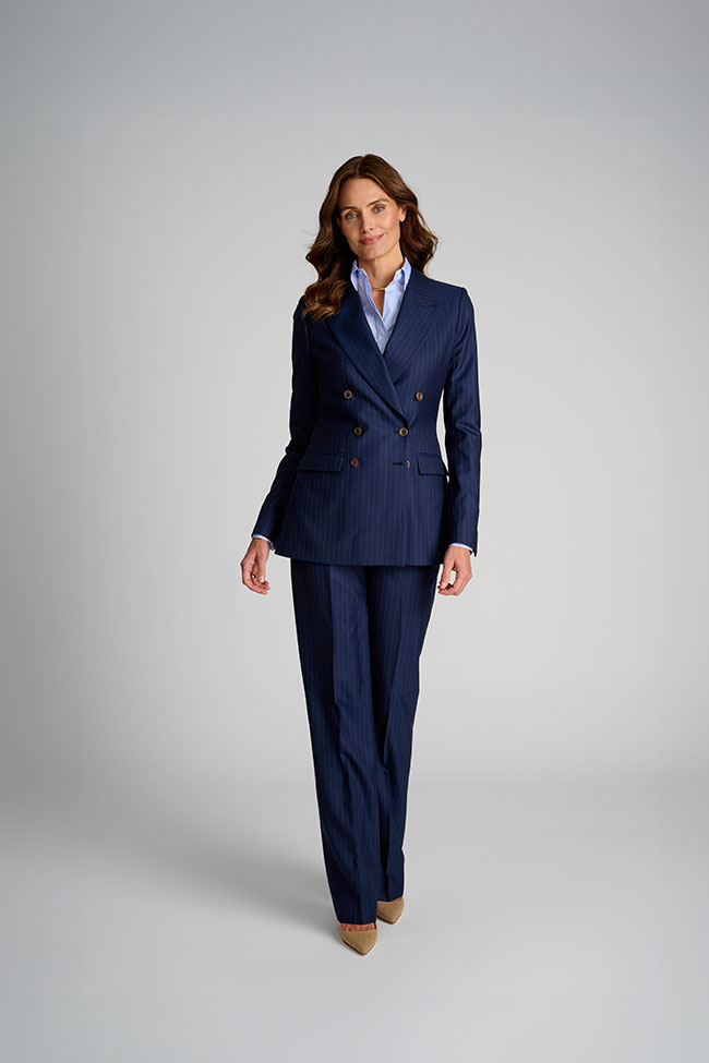 Navy Pinstripe Suit