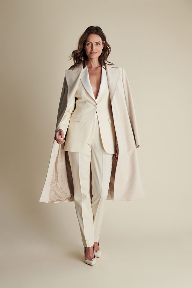 Cream Tuxedo with Cashmere Topcoat