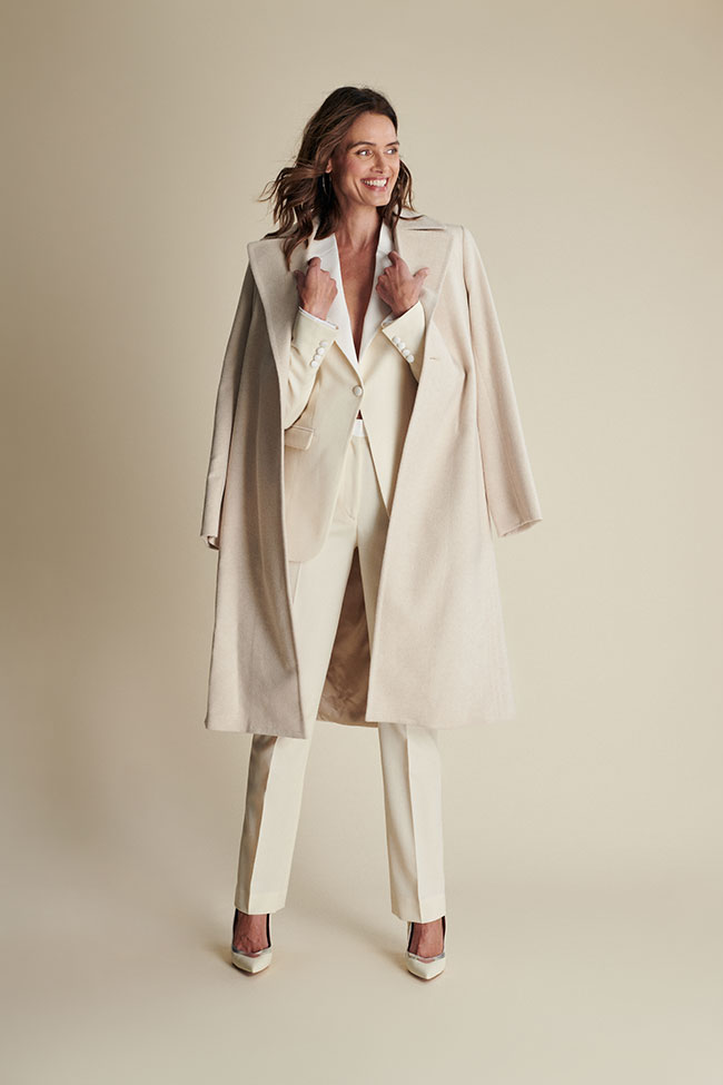 Cream Tuxedo with Cashmere Topcoat