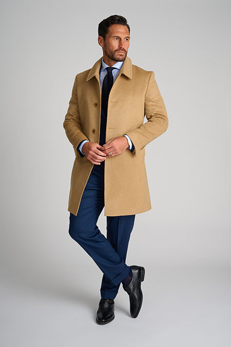 Tan Wool Bar Coat