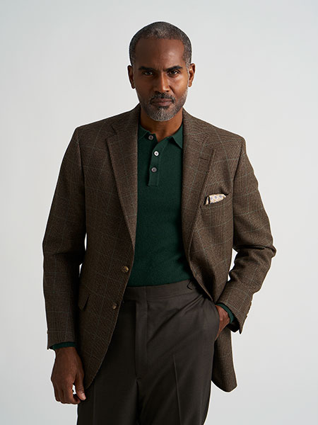 Brown Windowpane Sportcoat