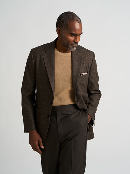 Brown Herringbone Sportcoat