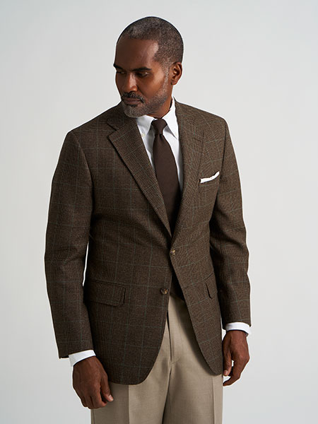Brown Windowpane Sportcoat