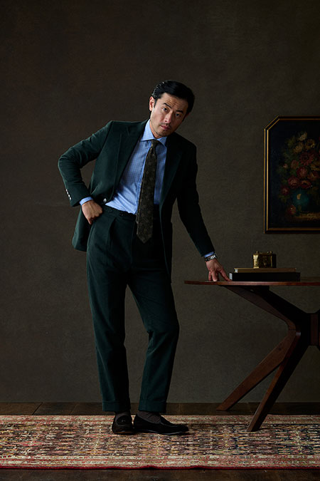 Green Moleskin Suit