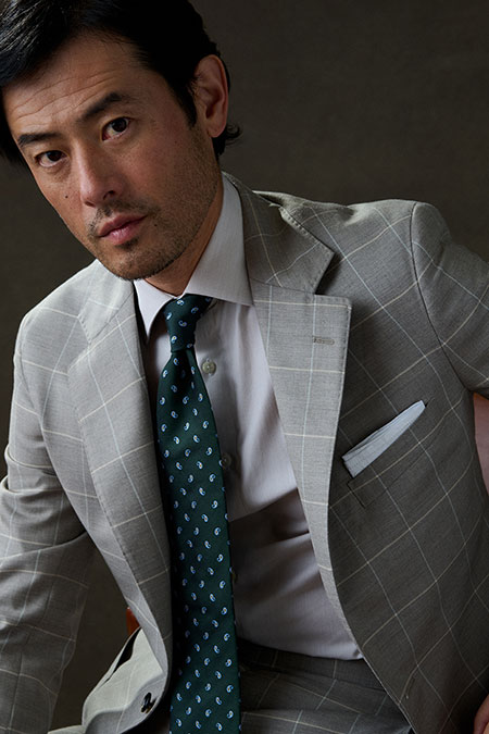 Taupe Windowpane Suit