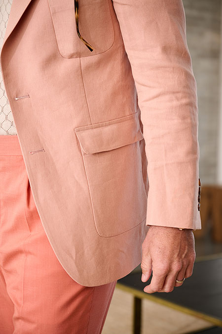 Coral Solid Sport Coat