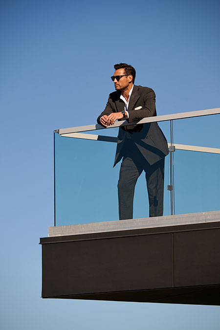 Charcoal Double Breasted Seersucker Suit