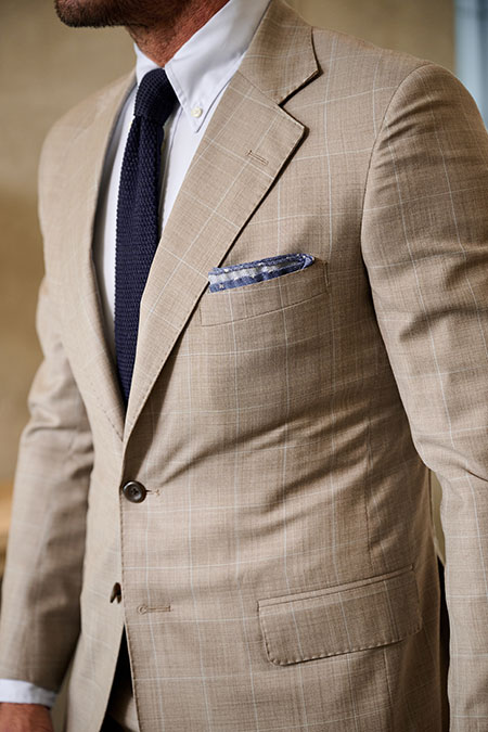 Tan Windowpane Suit