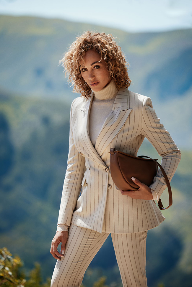 Almond Stripe Suit