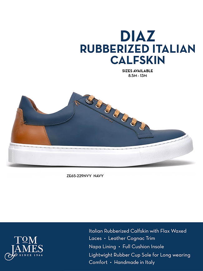 Diaz Rubberized Calfskin Sneaker