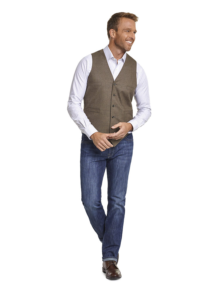 Corporate Image Orange Check Men