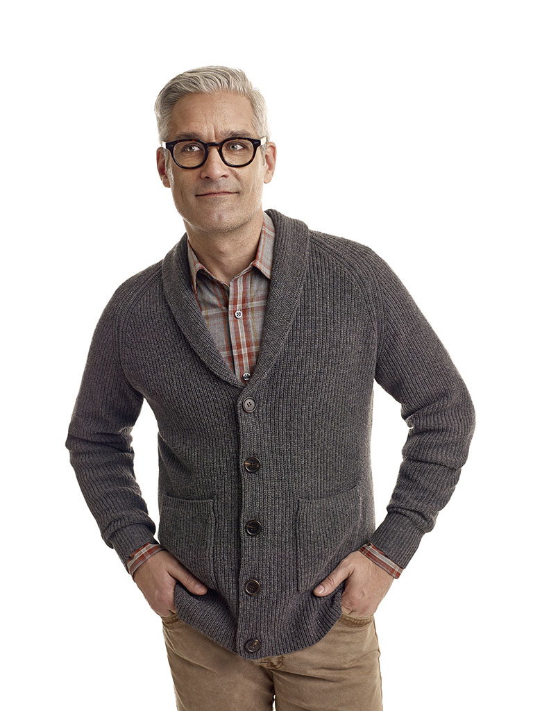 Ribbed Shawl 5 Button Long Sleeve