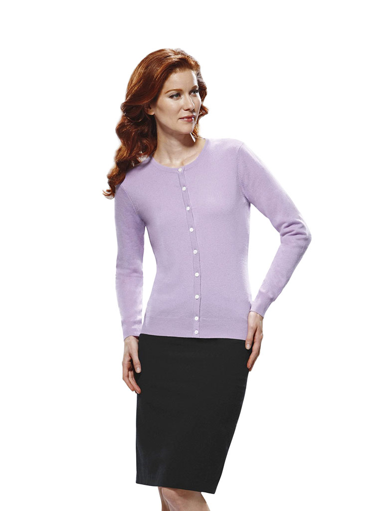 Custom Sweaters & Knits                                                                                                                                                                                                                                   , Womens 9 Button Crew Cardigan Long Sleeve