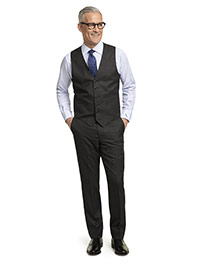 Super 140's Charcoal Glen Plaid
