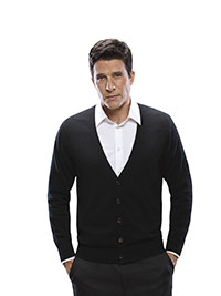 Custom Sweaters & Knits                                                                                                                                                                                                                                   , Men's Low V Cardigan Long Sleeve Custom Sweater
