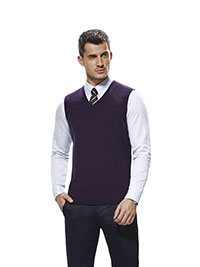 Custom Sweaters & Knits                                                                                                                                                                                                                                   , Men's Sleeveless Vee Custom Sweater