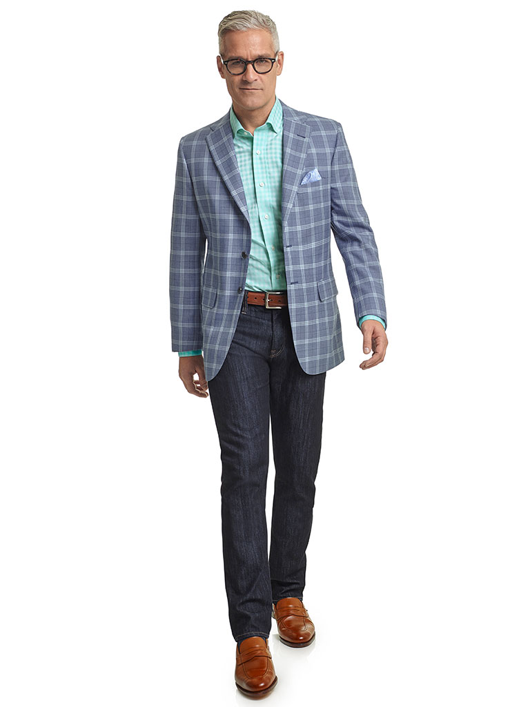 Blue Grey Windowpane