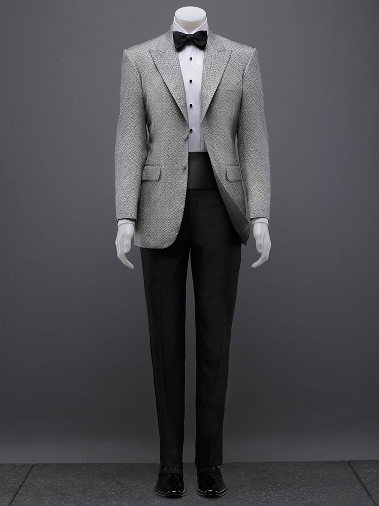 FORMAL GALLERY                                                                                                                                                                                                                                            , Black and White Contrast Jacquard Tuxedo