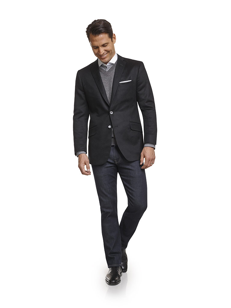 100% Black Cashmere Blazer