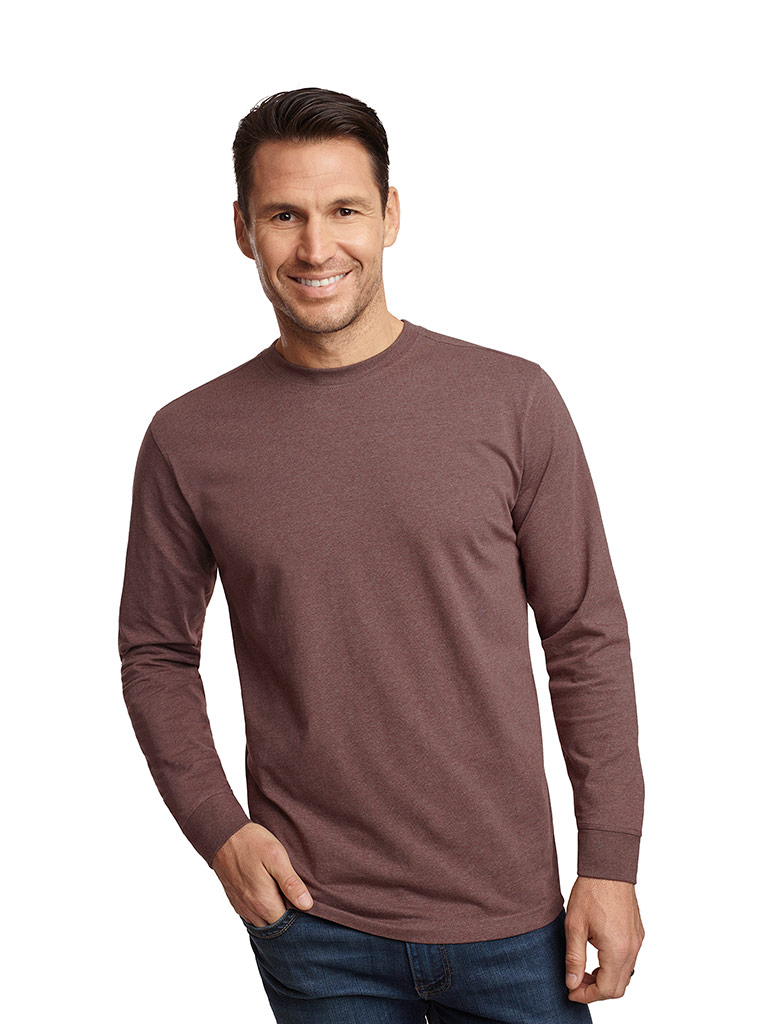 Long Sleeved Crew Neck T-Shirt by Tom James