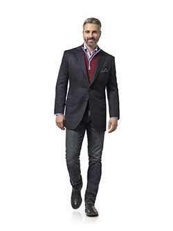 100% Navy Cashmere Blazer