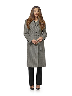 Black & White Check Sherry Tweed Coat