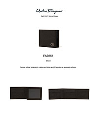 Ferragamo Fall 2017                                                                                                                                                                                                                                       , Giancio Trifold Wallet by Ferragamo