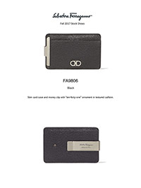 Ferragamo Fall 2017                                                                                                                                                                                                                                       , Slim Card Case by Ferragamo
