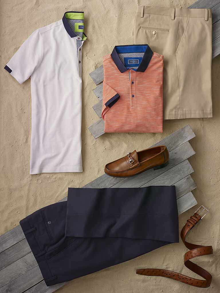 Classic Polos with Contrasing Collars by Tom James