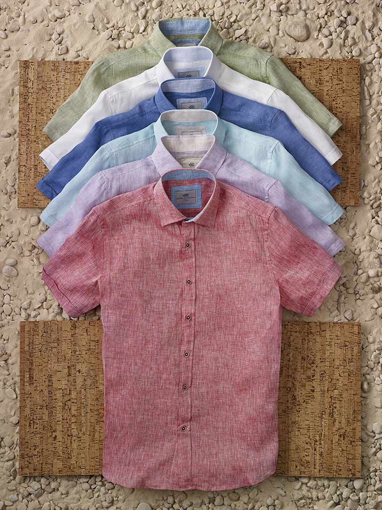 Short Sleeve Linen Sport Shirts by Report