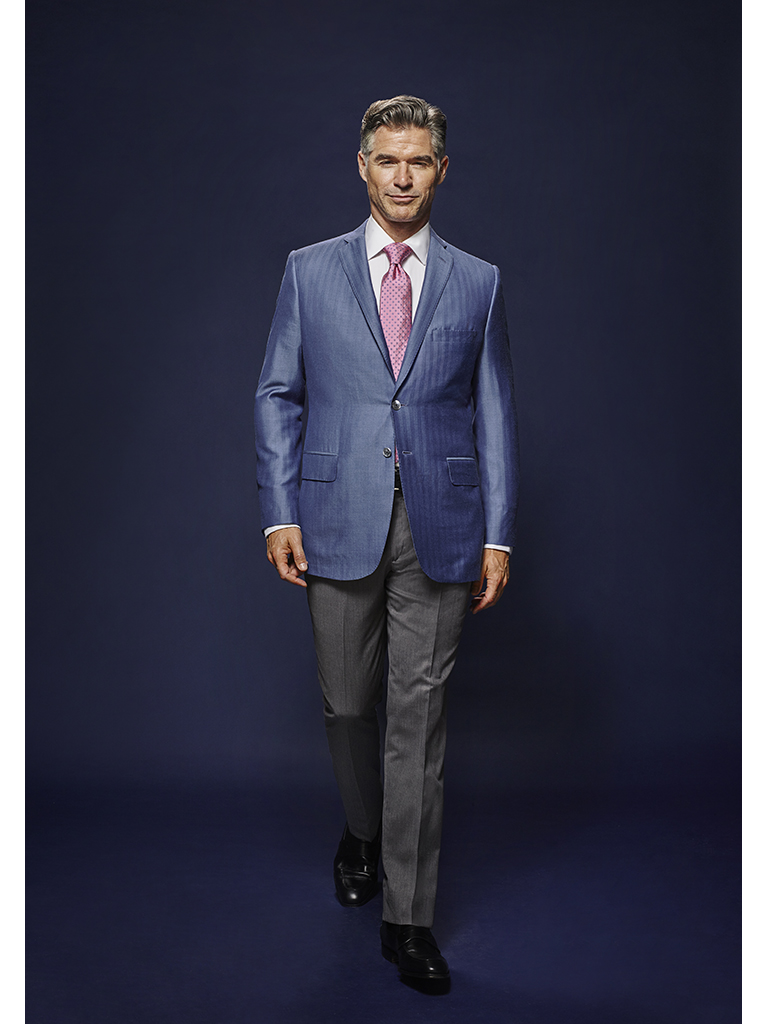 French Blue Herringbone - Oxxford Hand Made Bespoke Sport Coat