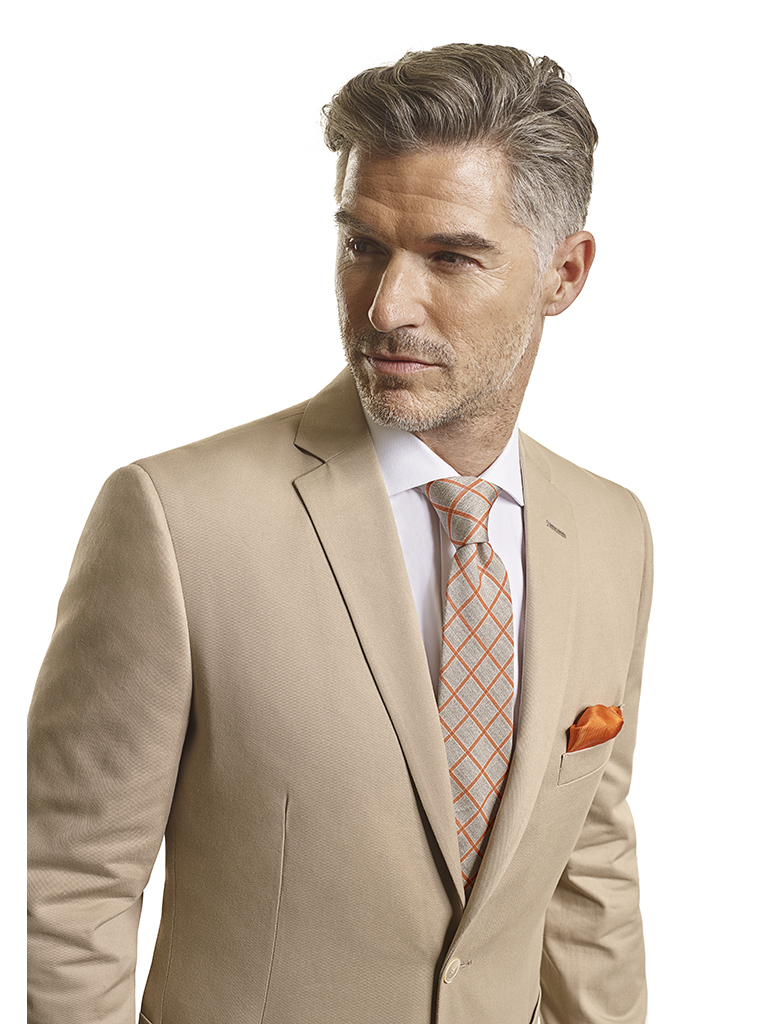 100% Cotton Khaki Plain - Made-To-Measure Men