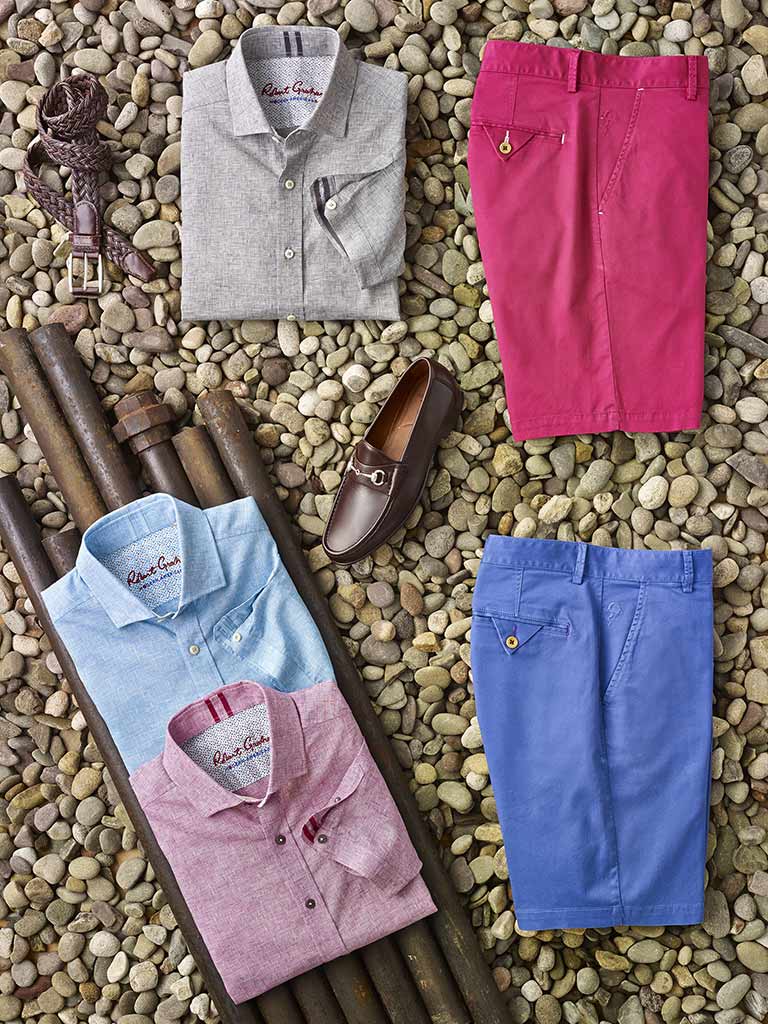 Sportswear Lookbook                                                                                                                                                                                                                                       , Short Sleeve Parquet Sport Shirts & Shorts by Robert Graham