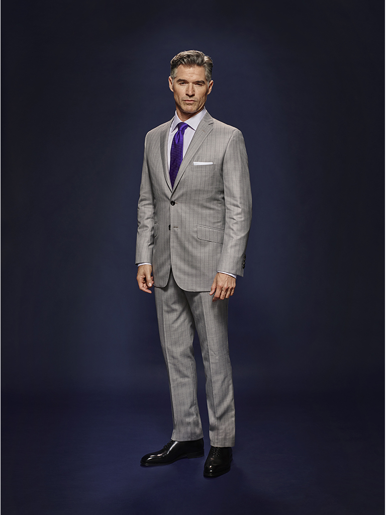 Silver Gray Tonal Asymetric Stripe - Holland & Sherry Dragonfly Supreme - Oxxford Hand Made Bespoke Suit