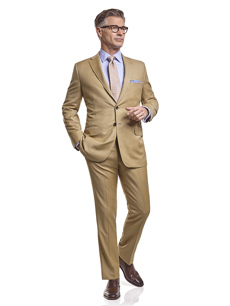 Super 120's Tan Solid - Custom Men's Suit