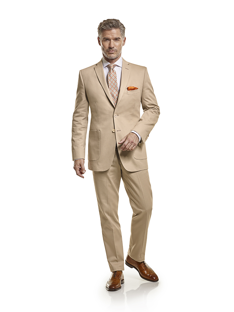 100% Cotton Khaki Plain - Custom Men's Suit