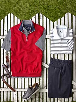 Sportswear Lookbook                                                                                                                                                                                                                                       , Knit Polos and Vest by Fairway & Greene