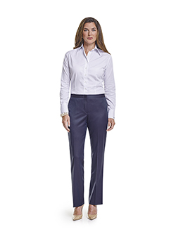 Ladies Custom Suits, Custom Dresses & Custom Skirt Gallery                                                                                                                                                                                                , Super 120's Plum Navy Melange - Custom Dress Shirt & Dress Pant