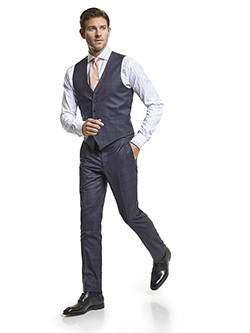Super 140's Navy Windowpane