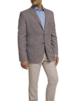 Men's Modern Custom Suit Gallery                                                                                                                                                                                                                          , Super 120's Maroon Windowpane Check - Made-To-Measure Sport Coat & Trousers