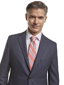 Men's Tradition Custom Suit Gallery                                                                                                                                                                                                                       , Super 140's Blue Birdseye - H&S Mille Miglia - Classic Custom Suit