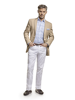 Men's Tradition Custom Suit Gallery                                                                                                                                                                                                                       , 100% Cotton Khaki Plain - Custom Blazer & Custom Casual Trousers